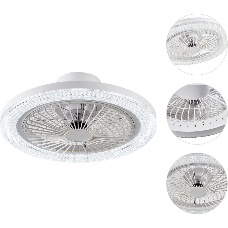 LED Dimmable Ventilateur de plafond Design variateur inclus - 1 lumière -Φ50H20cm- Design - Éclairage intérieur - Salon I Chambre I Cuisine I Salle à