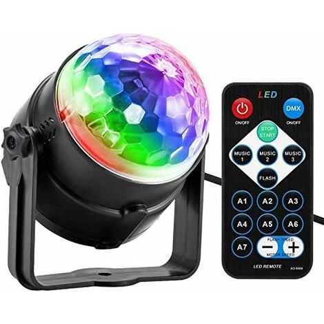 LED Disco Ball, Kids USB Disco Light Party Light Disco Light Effects, 7 Colors Music Controlled DJ Light Party Lighting Party Lamp for Children Kids Room Christmas Birthday Party Decoration