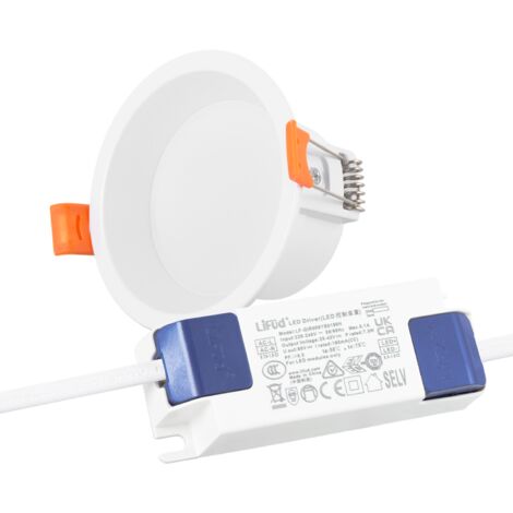 LED Downlight 7W 140Lm/W Treiber LIFUD Flimmerfrei 4000ºK [HO-DL01-LI-7W-W]