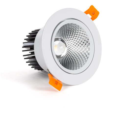 LED Downlight Einbaustrahler 9W Rund COB CRI90 Ausschnitt Ø 90 mm No Flicker 5000K Kaltweiß