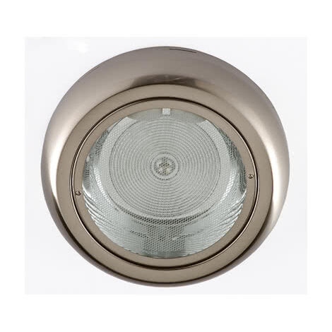 LED-Downlight mit runder Oberfläche 2xE27 (230V) IP20 Ø27x27x6,4cm Farbe Nickel