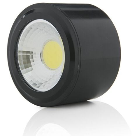 LED Downlight Pour Montage En Surface COB Rond Noir Ø68Mm 5W 450Lm 30.000H
