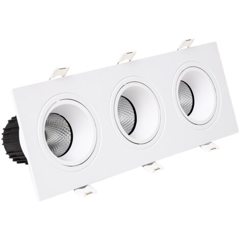LED Downlight Quadratisch Schwenkbar 27W Schnitt 235x75 mm 2700K Weiß Warmweiß