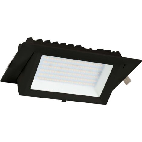 LED Downlight Schwenkbar Rechteckig  Schwarz  3000K - 4000K Wählbar (Warm-Neutral) 60 W