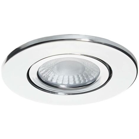 B.K.Licht - Juego de 6 focos empotrables LED 230V, focos LED orientables  para el baño IP65, focos de techo LED, focos LED, focos de techo, lámpara  de baño, 9 x 4,2 cm (DxH), blanco