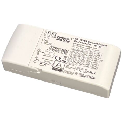 Led Driver 12W Dimmerabile DALI 2 Push Dimming Corrente Costante Configurabile 180mA 230mA 260mA 300mA 350mA 400mA 450mA 500mA
