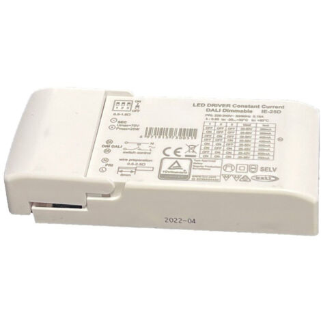 Led Driver 25W Dimmerabile DALI 2 Push Dimming Corrente Costante Configurabile 260mA 350mA 400mA 450mA 500mA 550mA 600mA 700mA