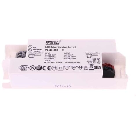 Led Driver CC Corrente Costante 850mA 30V-42VDC Per Alimentare Led Max 36W