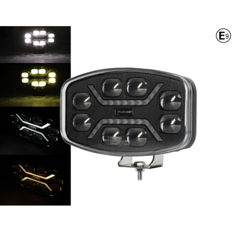 LED Халоген Фар DRL бяла/жълта светлина - 12-24V за джип, камион, агротехника и др.