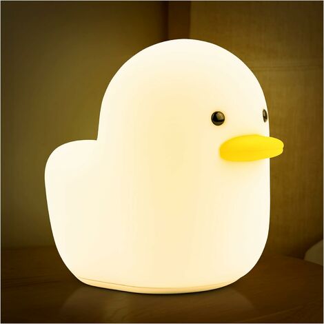 LED Duck Night Light Kids, Cute Dull Benson Duck Night Lamp Baby Silicone USB Rechargeable Kid's Night Light Portable Touch Table Lamp for Baby Room Decor, Bedroom, Camping, Gift for Kids