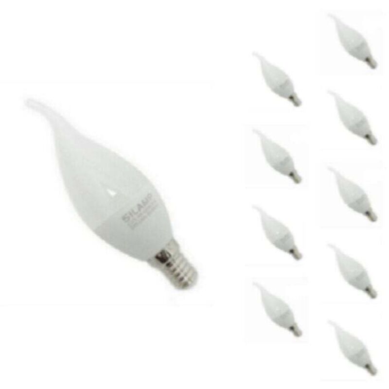 LED E14 Flamme 8W 220V Ø38mm (Pack de 10) - Blanc Froid 6000K - 8000K - SILAMP