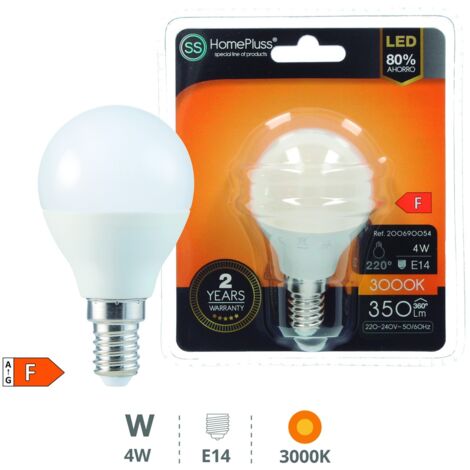 LED E14 SPHERIQUE - 4W BLANC CHAUD