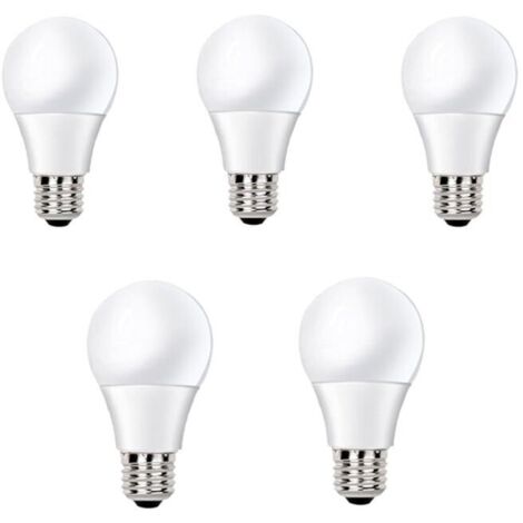 LED E27 ampoule led ampoule lumière en aluminium recouvert de plastique pied puissance 12W projet d'amélioration de l'habitat lampadaire dédié,Non-Dimmable(5pcs)