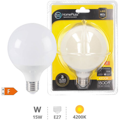 LED E27 GLOBE - 14W BLANC BRILLANT - DIAMETRE 95