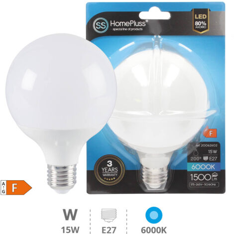 LED E27 GLOBE - 14W BLANC FROID - DIAMETRE 95