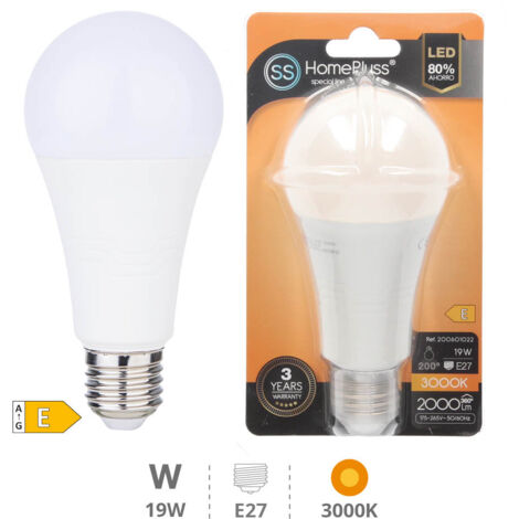 LED E27 STANDARD - 19W BLANC CHAUD