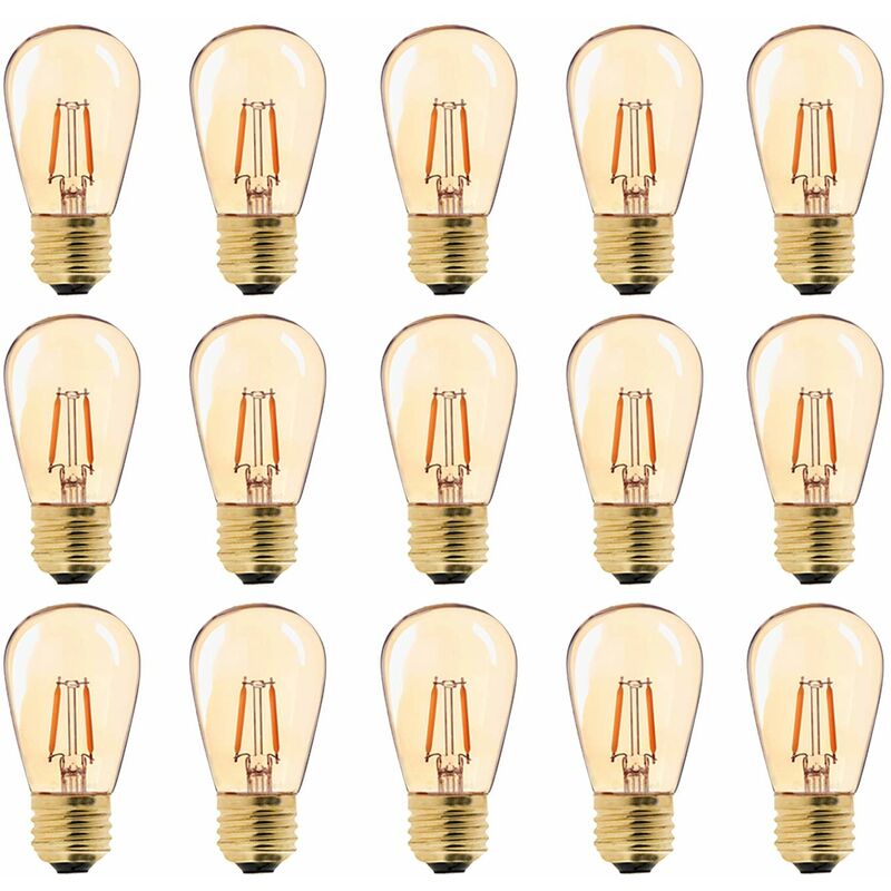 Led E27 Vintage Ampoule, ST45 Faciles à 1W = 10W Ampoules à Incandescence, Super Blanc Chaud 2200 k E27 Medium Base Ampoule Lampe de Chevet, Doré en