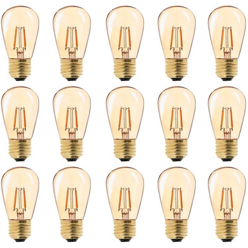 LED E27 Vintage Ampoule, ST45 Faciles à 1W=10W Ampoules à Incandescence, Super Blanc Chaud 2200 K E27 Medium Base Ampoule Lampe de Chevet, Doré en