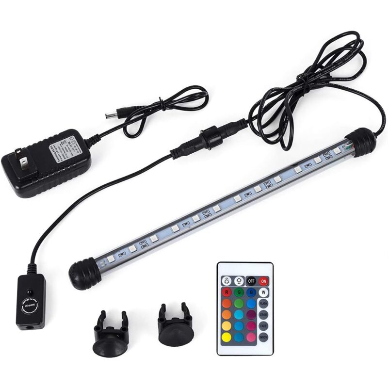 Led Éclairage Aquarium Lampe Tube Étanche Lighting Plongée a Economie D'energie Fish Tank Décoration rgb Couleur(48cm Bleu & Blanc)