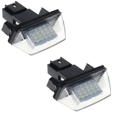LED Éclairage de la plaque d\'immatriculation auto 12V 3528SMD 6500K Xénon Blanc Feux arrière pour Peugeot 206 207 306 2pcs