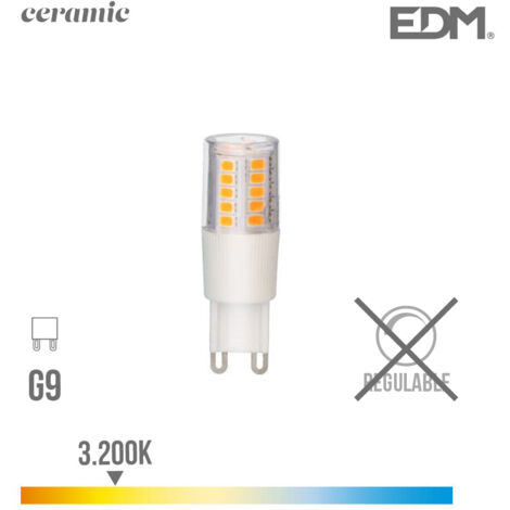 LED-EDM-Glühbirne G9, 5,5 W, 650 lm, 3200 K, warmes Licht, Keramiksockel, Ø 1,8 x 5,4 cm