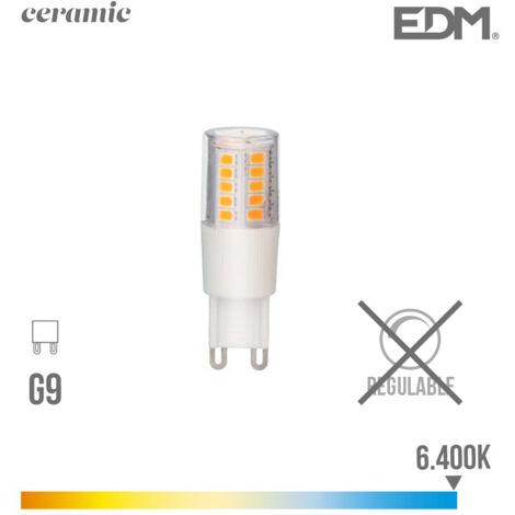 LED-EDM-Glühbirne G9 5,5 W 700 lm 6400 K Kaltlicht-Keramiksockel Ø18 x 54 mm
