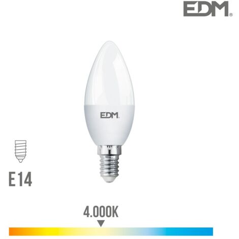 LED-EDM-Kerzenlampe E14 7W 600lm 4000K Tageslicht Ø3,5x10,7cm