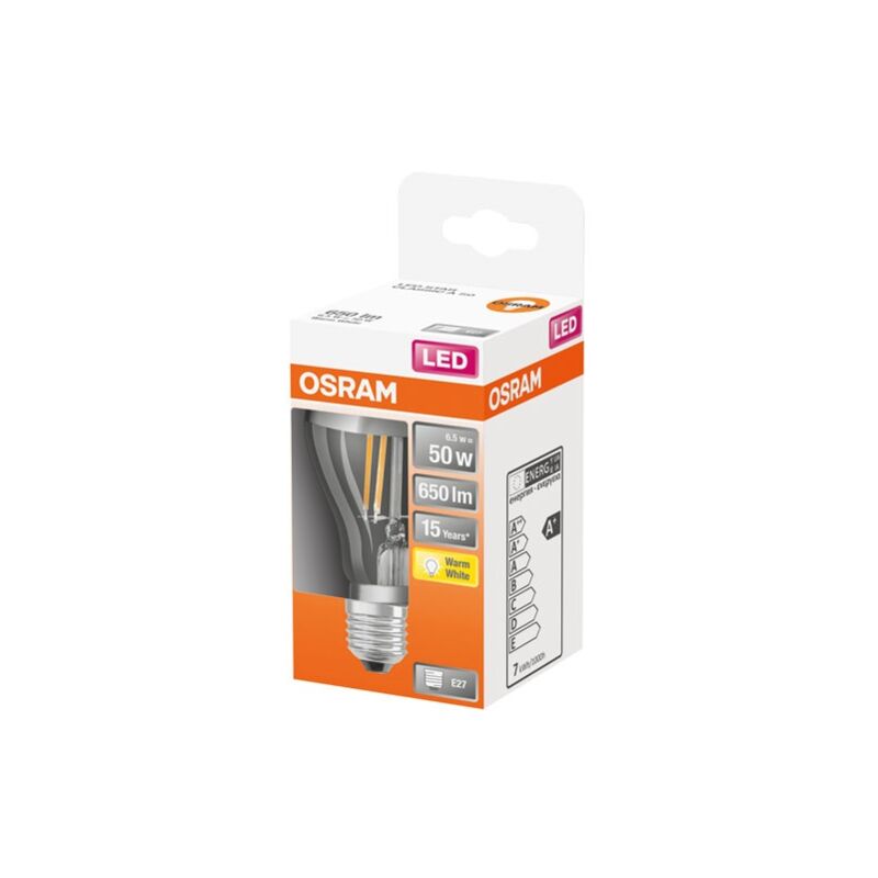 Ampoule led E27 A60 6,5W 650lm 2700K chaud Osram Mirror Silver