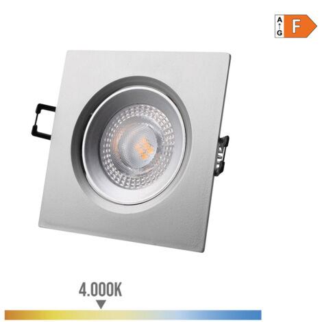 LED Einbaudownlight eckig 5W 4000K Tageslicht Chromrahmen  Elektroerosion 9x9cm 31634