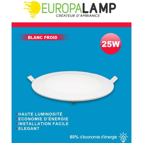LED-Einbauleuchte, rund, Etra-Platte 24W - Kaltweiß 6000K