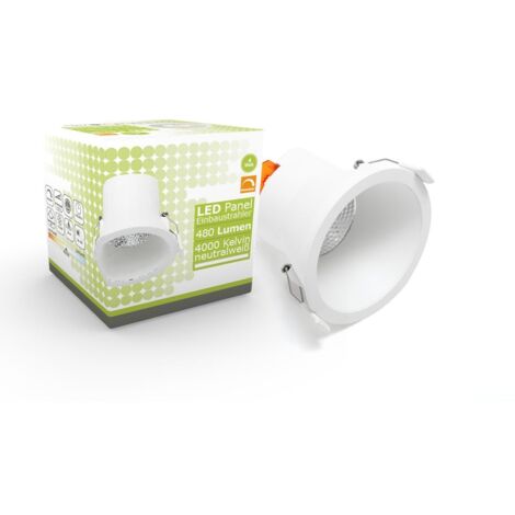 LED Einbaustrahler 6W Ø81mm 40° dimmbar - Lichtfarbe: Neutralweiß 4000K - Farbe: Weiß