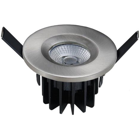 LED Einbaustrahler 8W IP65 3000K 36° 640lm - Abdeckring: silber