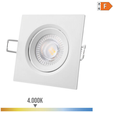 LED-Einbaustrahler EDM - 5W - 380lm - 4000K - Weißer Rahmen - 31633