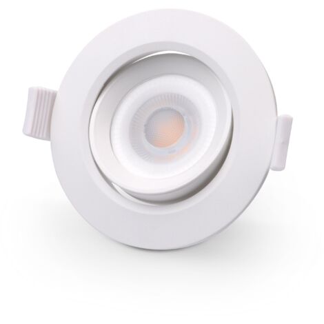 LED Einbaustrahler schwenkbar 5W Ø85mm 40° weiß - Lichtfarbe: Neutralweiß 4000K