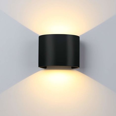 LED Einfache Wandleuchte Kreative Runde Wandleuchte Warmweiß 12W Moderne LED Deckenleuchte für Bar Büro Schlafzimmer Wohnzimmer Schwarz