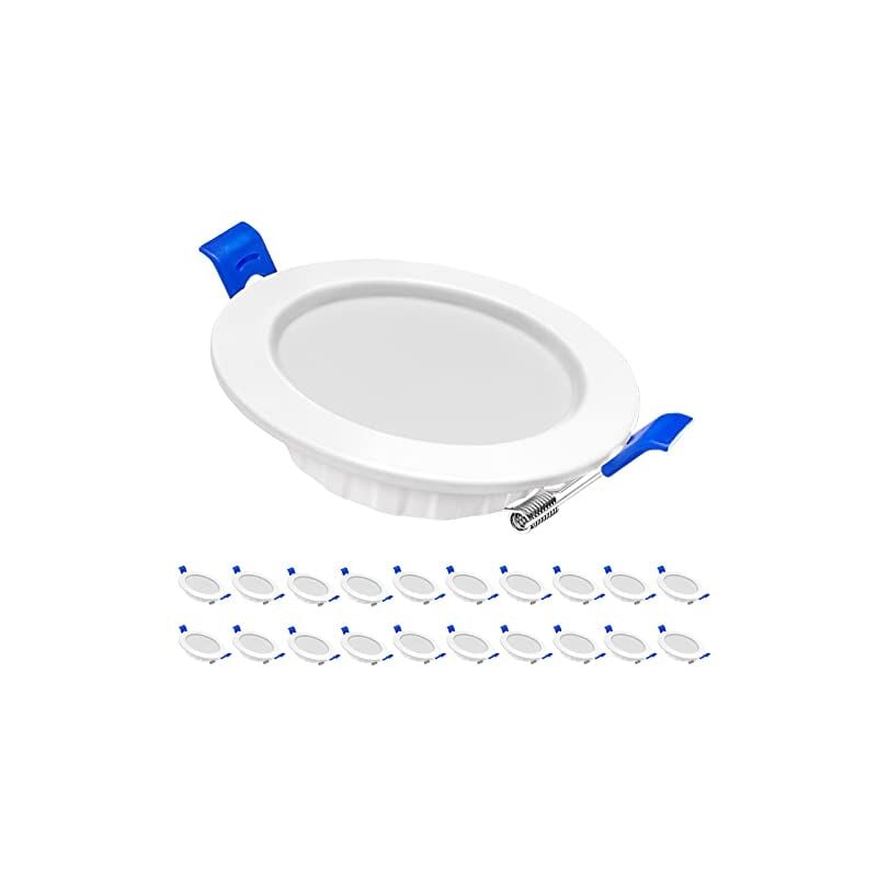 Led Encastrables Plat 5W 230V Luminaire Spot Plafond Encastré Aluminium Mini - 20x5W Blanc Froid Naizy