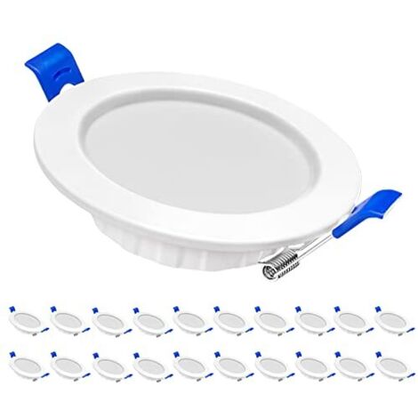 LED Encastrables Plat 5W 230V Luminaire Spot Plafond Encastré Aluminium Mini - 20x5W Blanc Froid NAIZY