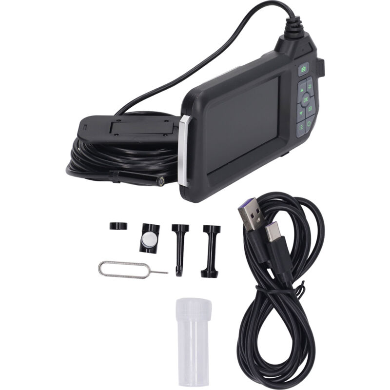 LED endoscope 4.3in HD 1080p IP67 caméra unique 8mm Caméra d'endoscope pliable pour la réparation de camion de tuyauterie 5m de long