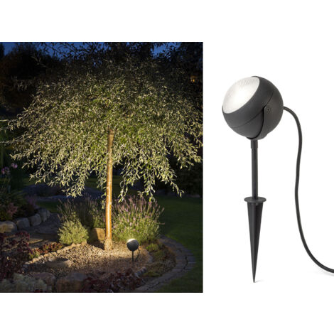 LED-Erdspießstrahler / Gartenstrahler LECCE 40cm Aluminium, schwenkbar, 4W, IP44