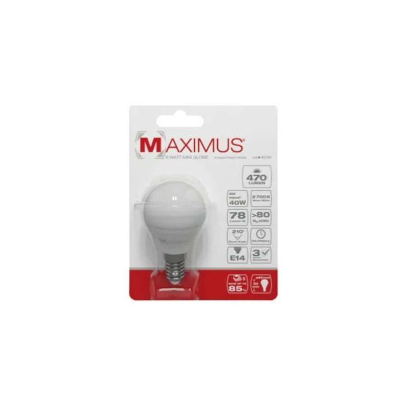 

Led esférico 6W E14 470LM 2700K