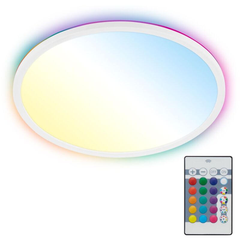B.k.licht - Led Panel Ø42 Cm - 22w, 3000lm, Dimmbar, Fernbedienung, Cct, Rgb, Weiß