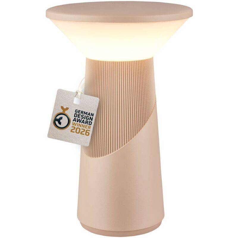 B.k.licht Briloner Led Tischlampe Kabellos 15x24cm 2, 6w 200lm 2700k Warmweiß Dimmbar Design Award Beige - Tischleuchte Wohnzimmer Schlafzimmer Balkon