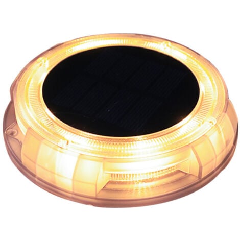 HKLFFJA LED Extérieur, Lampe Solaire Jardin L’éclairage de sol Encastré Réverbère Lumières, IP68 Étanche Lumière Decorative Pour Piscine, Pelouse, Terrace, Escalier, Route(4 Pack)
