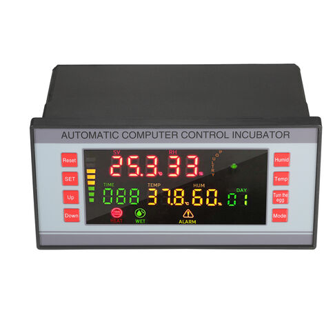LED-Farbbildschirm automatische Inkubator-Temperaturregelungsausrüstung Inkubator-Controller Temperatur- und Feuchtigkeitsregelung Eierwende, Belüftungsanpassung über Temperaturalarm zwei automatische