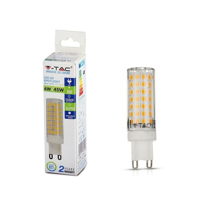 Led faretto - 6W G9 plastica 4000K - Luce naturale