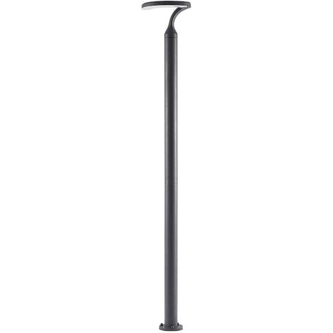 LED Farola exterior 'Keily' (Moderno) en Negro hecho de Aluminio (1 llama,) de Lindby candelabro, lámpara para exterior - gris oscuro (RAL 7016)