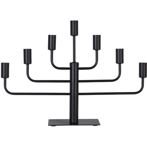 LED-Fensterleuchter "Pix", 7-flammig, schwarz