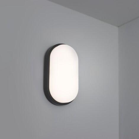 LED Feuchtraumleuchte 10W 4000K anthrazit