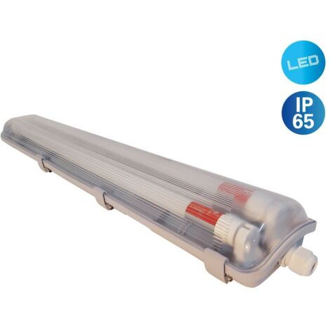 LED Feuchtraumleuchte Pipe 2-flammig 68 cm T8, G13, 16 Watt Feuchtraumleuchte