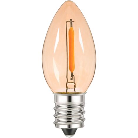 LED-Filamentlampe Mini-Nachtlicht LED-Filamentlampe, 0,5 W, E12110V, 1 Set, 2200 K, Warmgelb